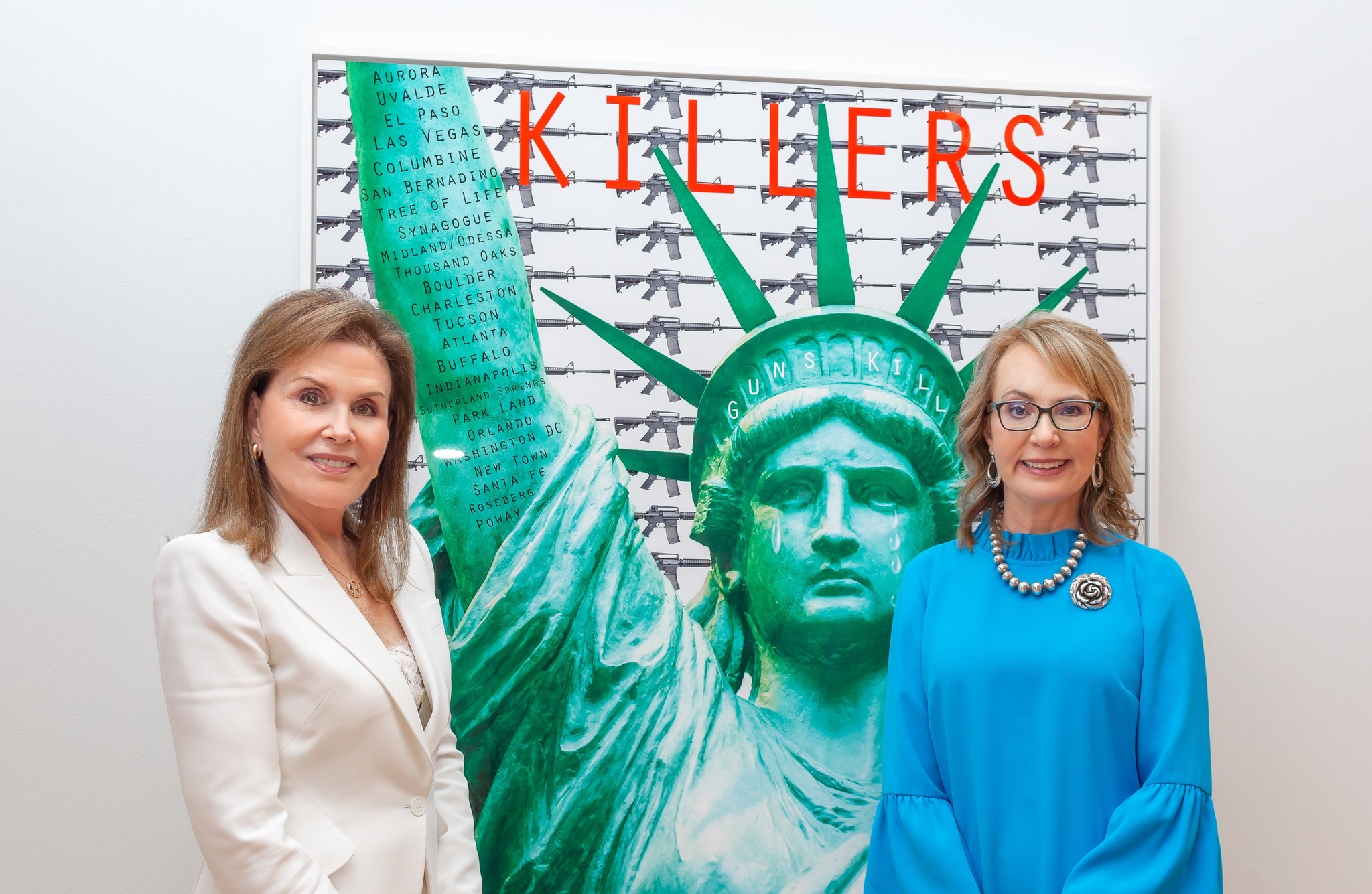 Former Congresswoman Gabby Giffords teams with artist Bonnie Lautenberg to combat gun violence